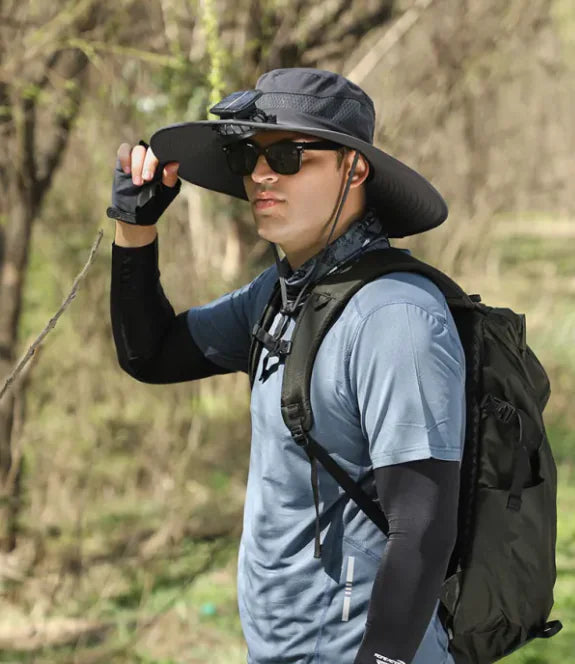 Solar Cooling Hat for Hiking, Fishing & Outdoor Use.