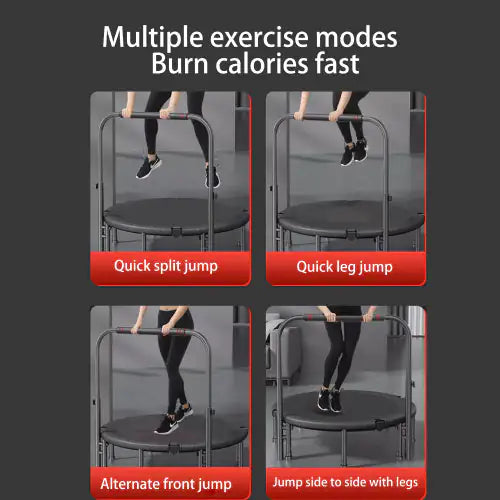 40" Foldable Mini Sports Trampoline for Adults & Kids – Includes FREE Ab Roller Gift!