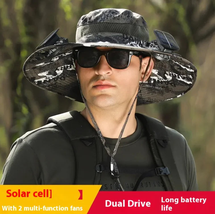Solar Cooling Hat for Hiking, Fishing & Outdoor Use.