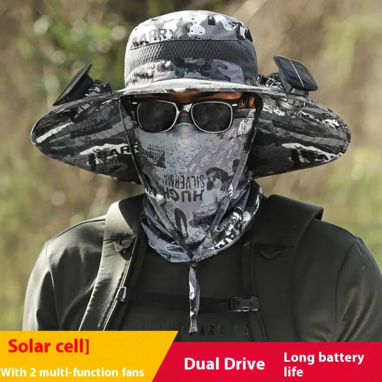 Solar Cooling Hat for Hiking, Fishing & Outdoor Use.