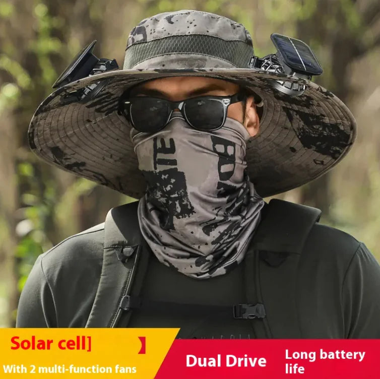 Solar Cooling Hat for Hiking, Fishing & Outdoor Use.