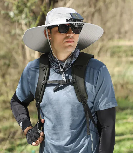 Solar Cooling Hat for Hiking, Fishing & Outdoor Use.