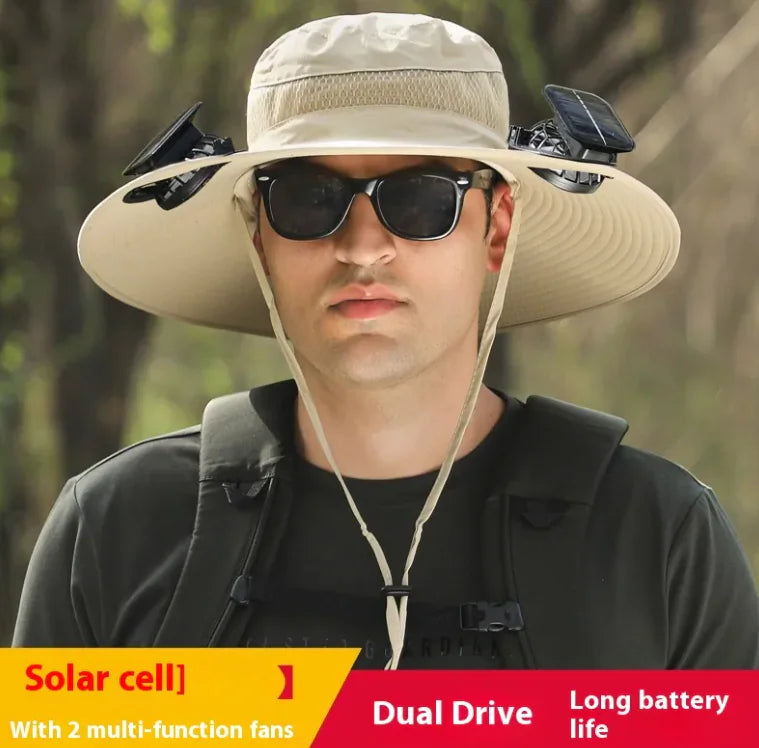 Solar Cooling Hat for Hiking, Fishing & Outdoor Use.