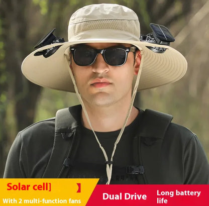 Solar Cooling Hat for Hiking, Fishing & Outdoor Use.