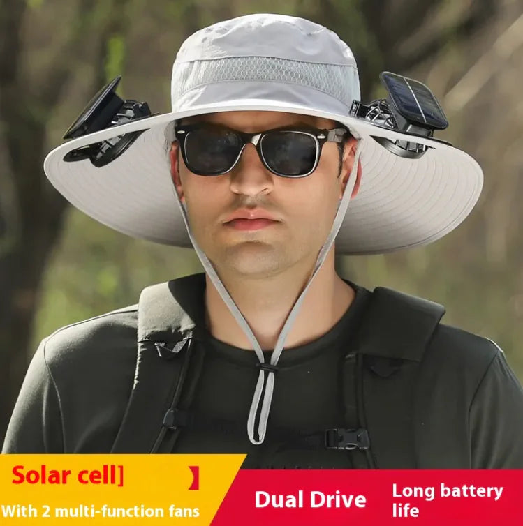 Solar Cooling Hat for Hiking, Fishing & Outdoor Use.