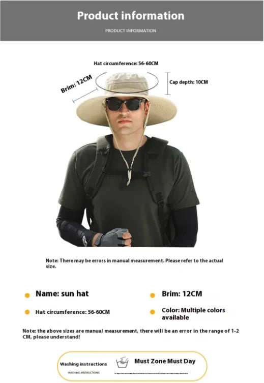 Solar Cooling Hat for Hiking, Fishing & Outdoor Use.