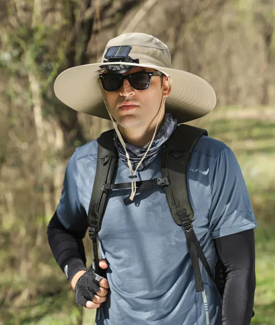 Solar Cooling Hat for Hiking, Fishing & Outdoor Use.
