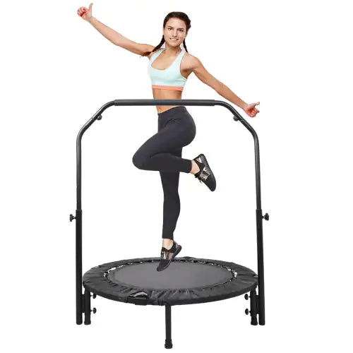 40" Foldable Mini Sports Trampoline for Adults & Kids – Includes FREE Ab Roller Gift!
