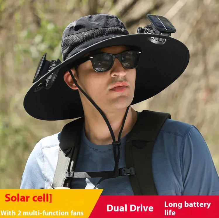 Solar Cooling Hat for Hiking, Fishing & Outdoor Use.